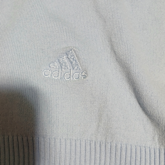 Adidas Light Blue V-Neck Sweater Size2XL - Picture 6 of 8
